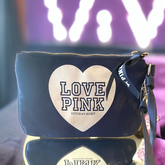 🍀“Victoria Secret” Nwt Love Pink Wristlet - Picture 2 of 5